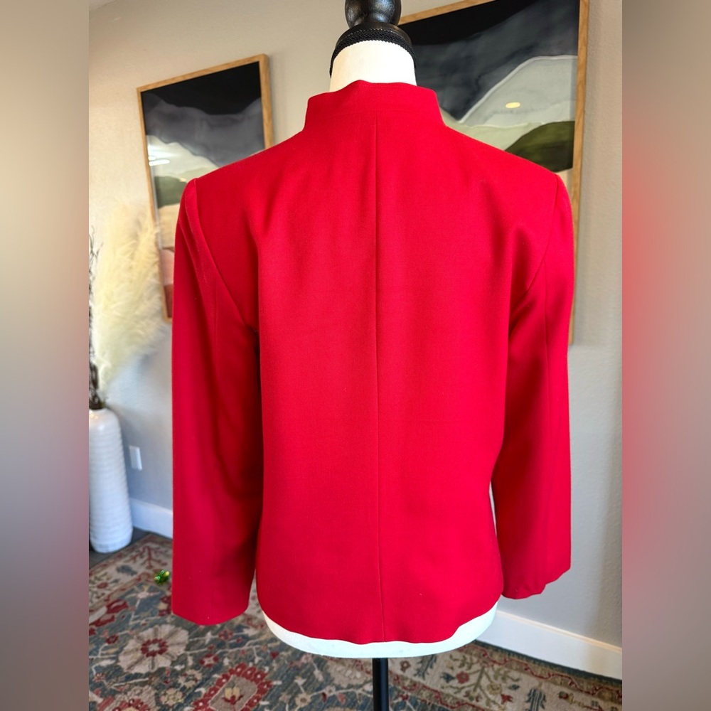 Pendleton Red Virgin Wool Zip Front Jacket - image 3